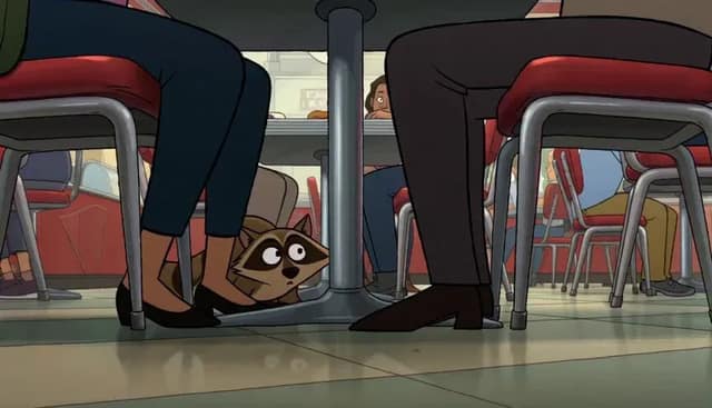 Style: 2D hand-drawn animation, vibrant and clean color palette, fluid comedic c