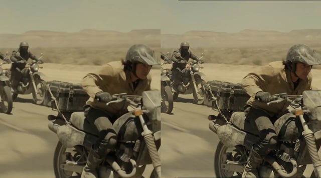 FLUX Video Upscale-resultat i Precise-tilstand, der holder motivets identitet