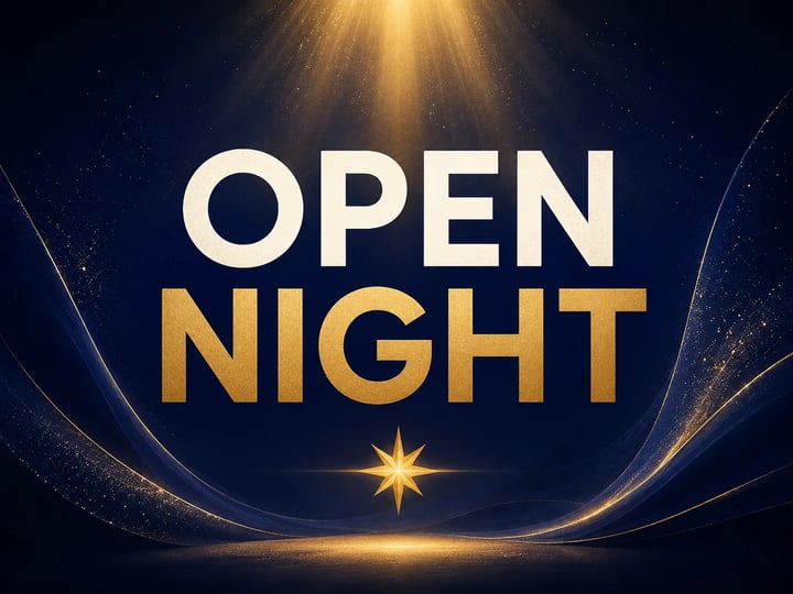 OPEN NIGHT-plakat som eksempel til FLUX 3 Image